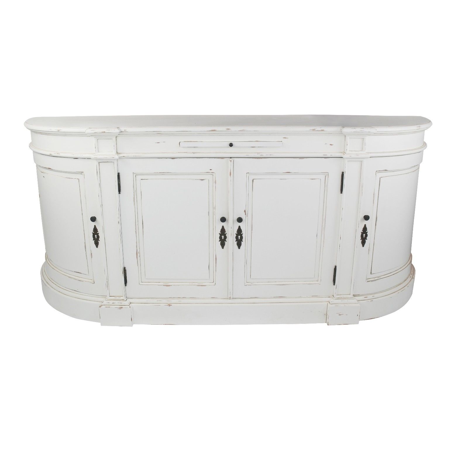 Distressed White Large Buffet Sideboard