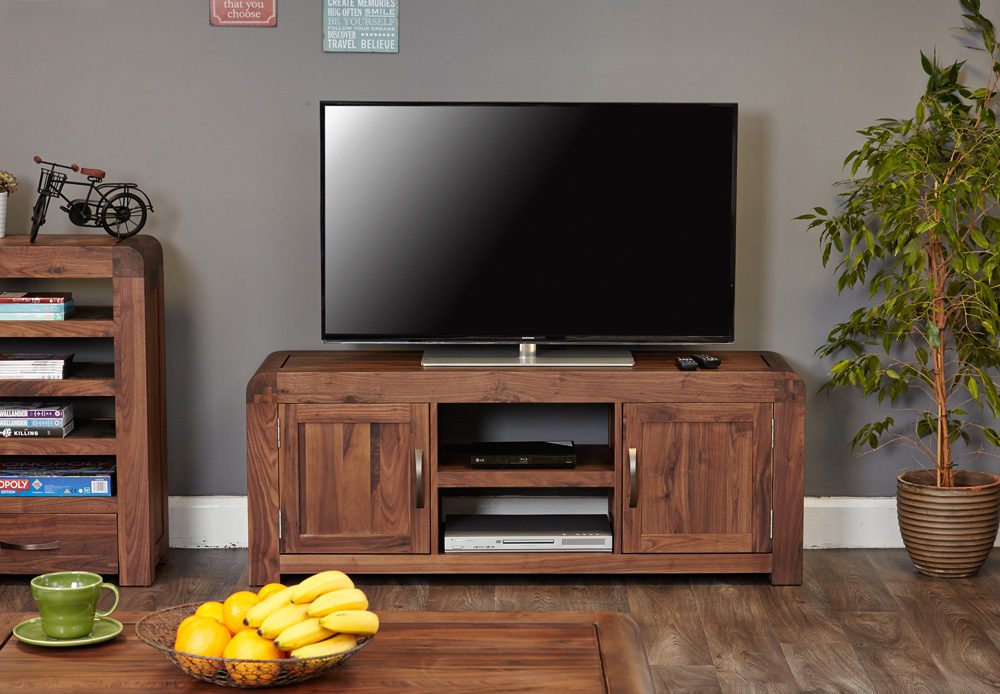 Shiro Walnut Widescreen Television Cabinet