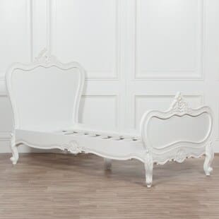 French Chateau Wooden Mahogany White Painted 3ft Single Bed