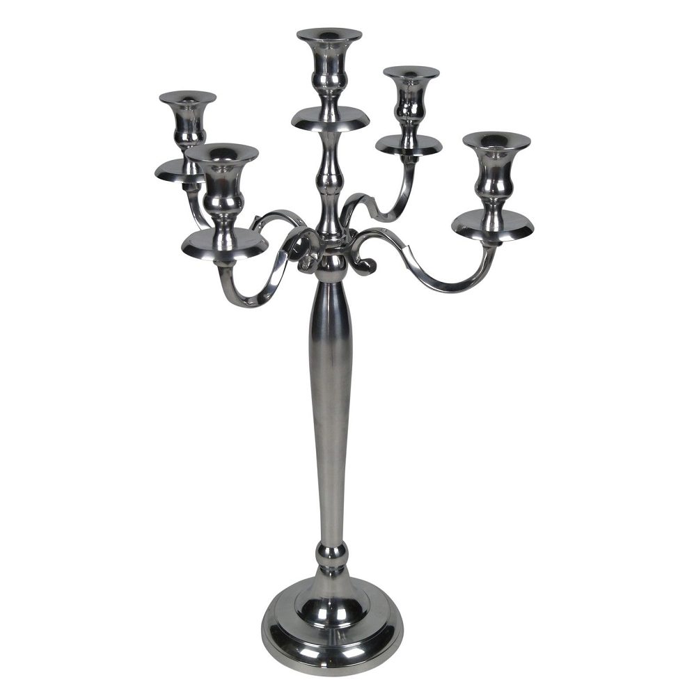 Aluminium Polished 60cm Candelabra