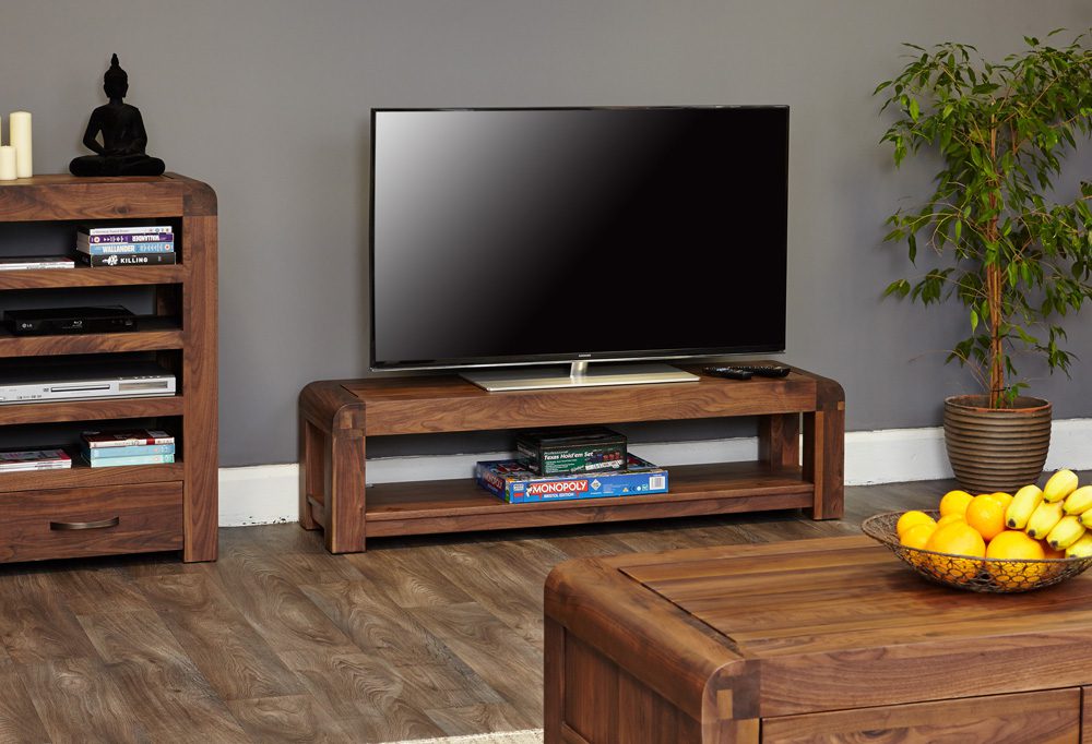 Shiro Walnut Low TV Cabinet