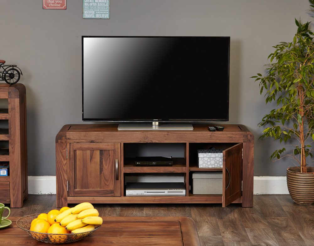 Shiro Walnut Widescreen Television Cabinet