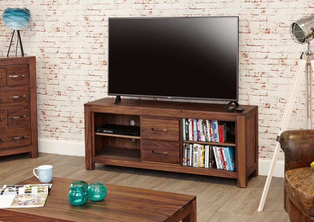 Mayan Walnut Widescreen Television Cabinet