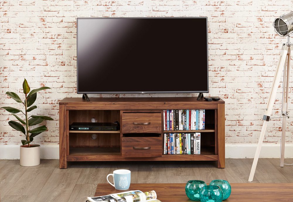 Mayan Walnut Widescreen Television Cabinet