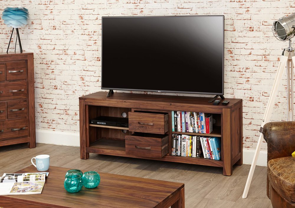 Mayan Walnut Widescreen Television Cabinet