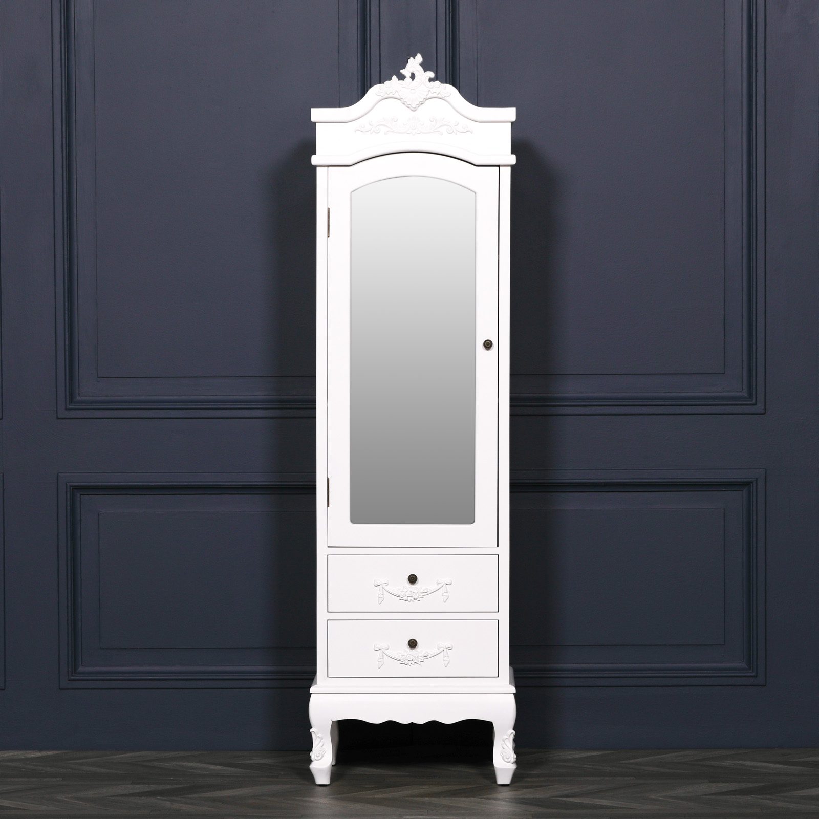 White armoire shop with drawers