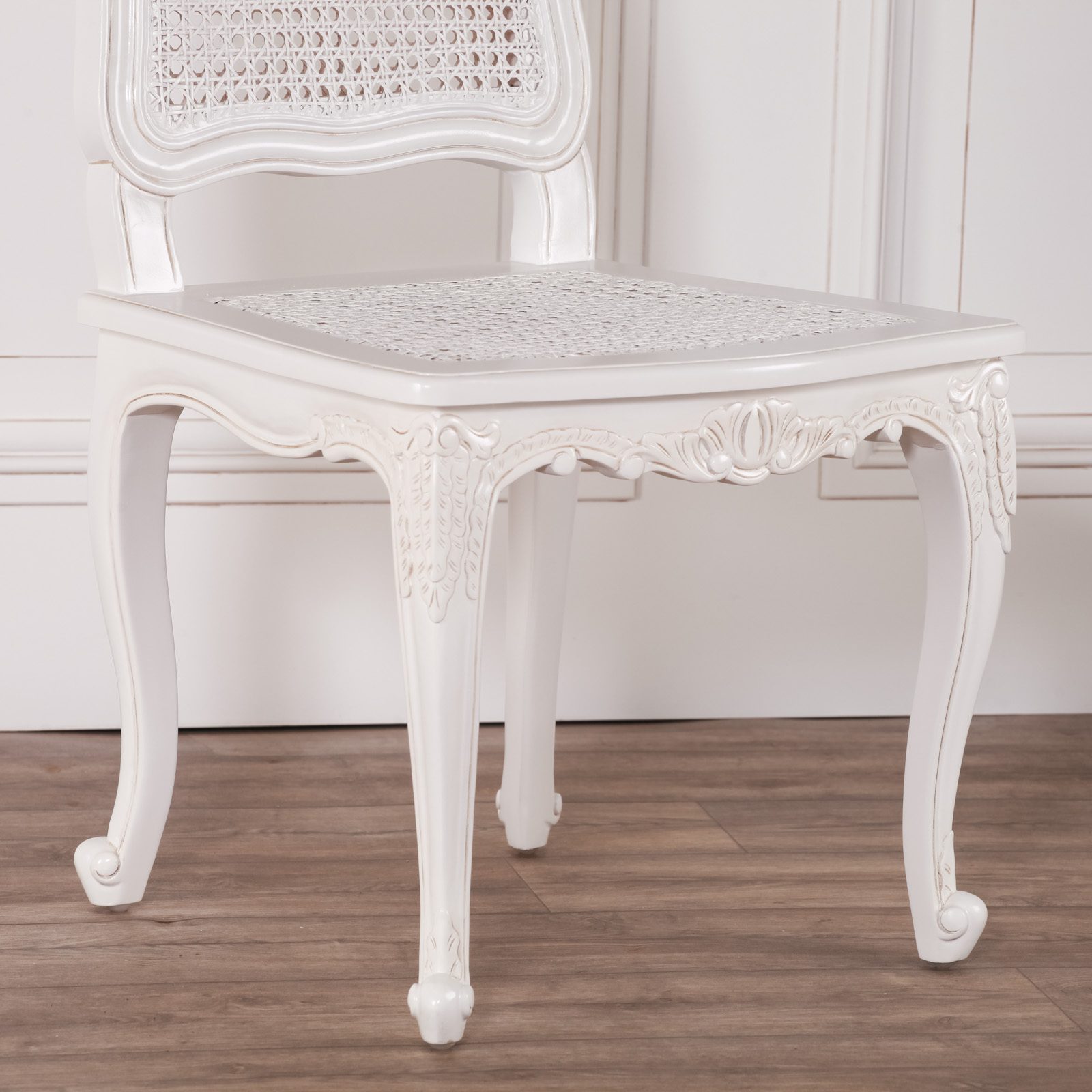 White Rattan Dining / Bedroom Chair