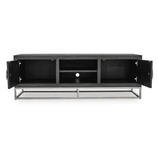 Hascombe TV Unit – Black Shagreen