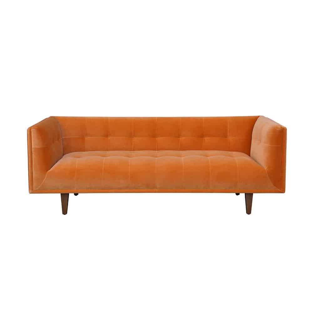 Stanwell Sofa | Burnt Orange Velvet