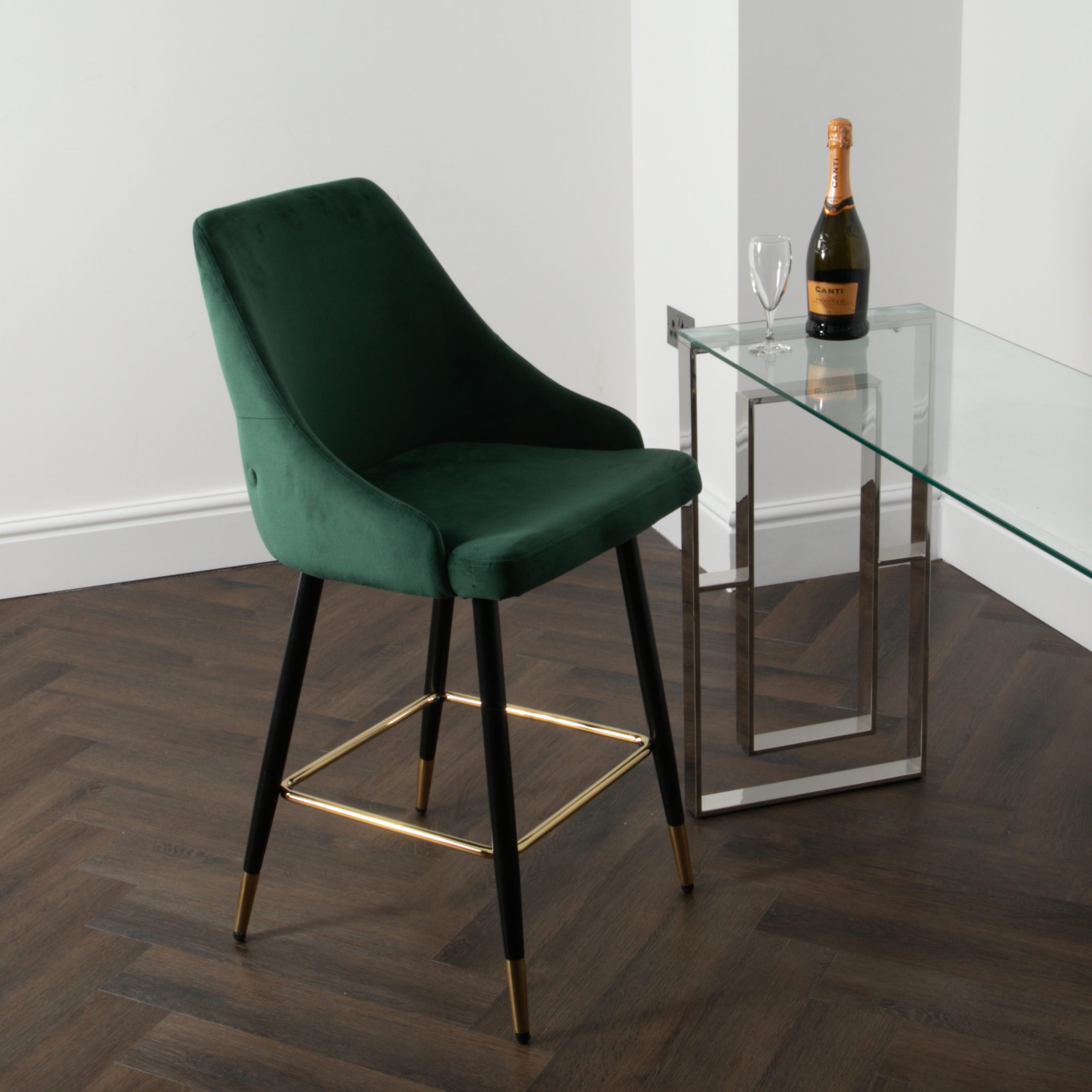 Chesterfield Green Kitchen Bar Stool (set of 2)