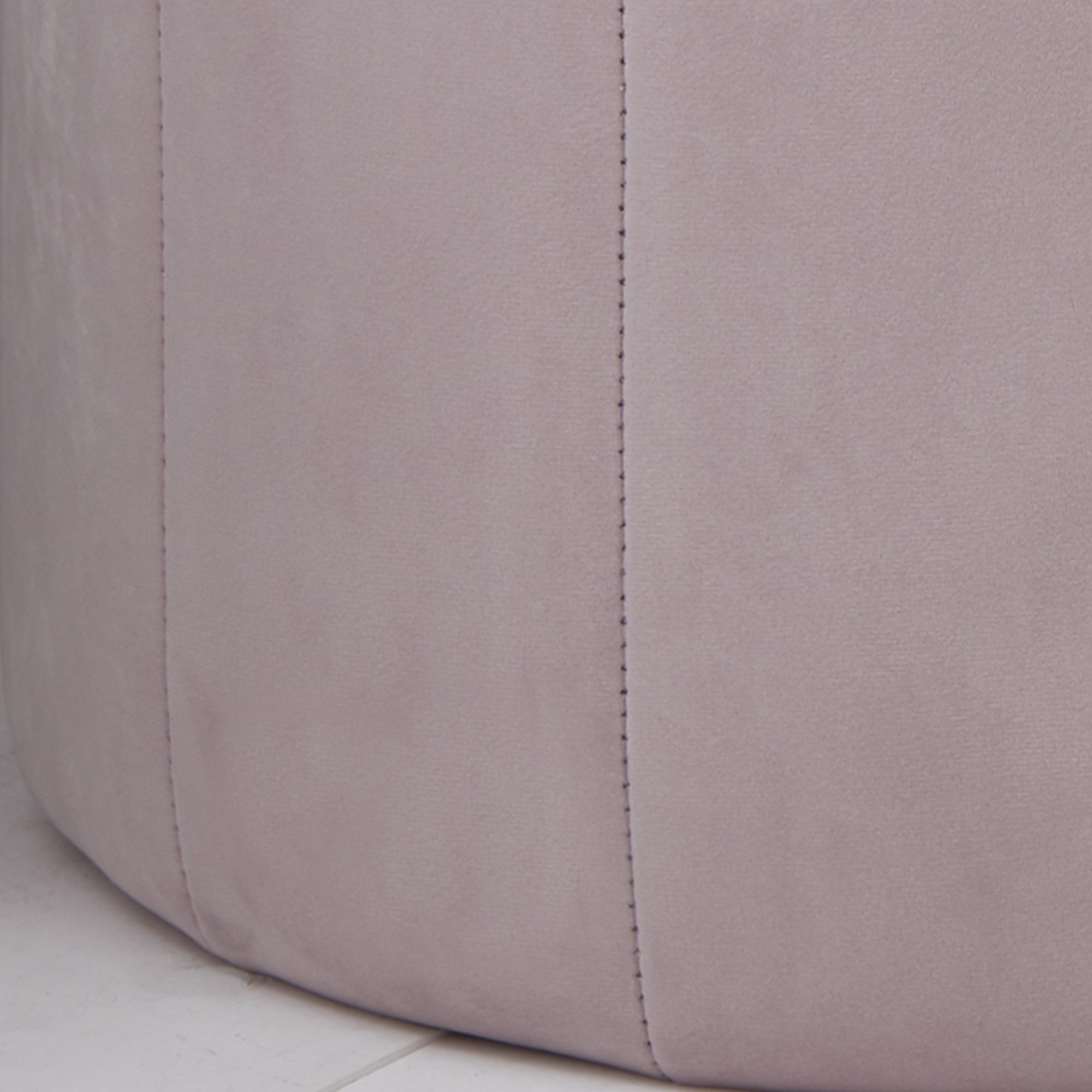 Round Pastel Pink Plush Stool