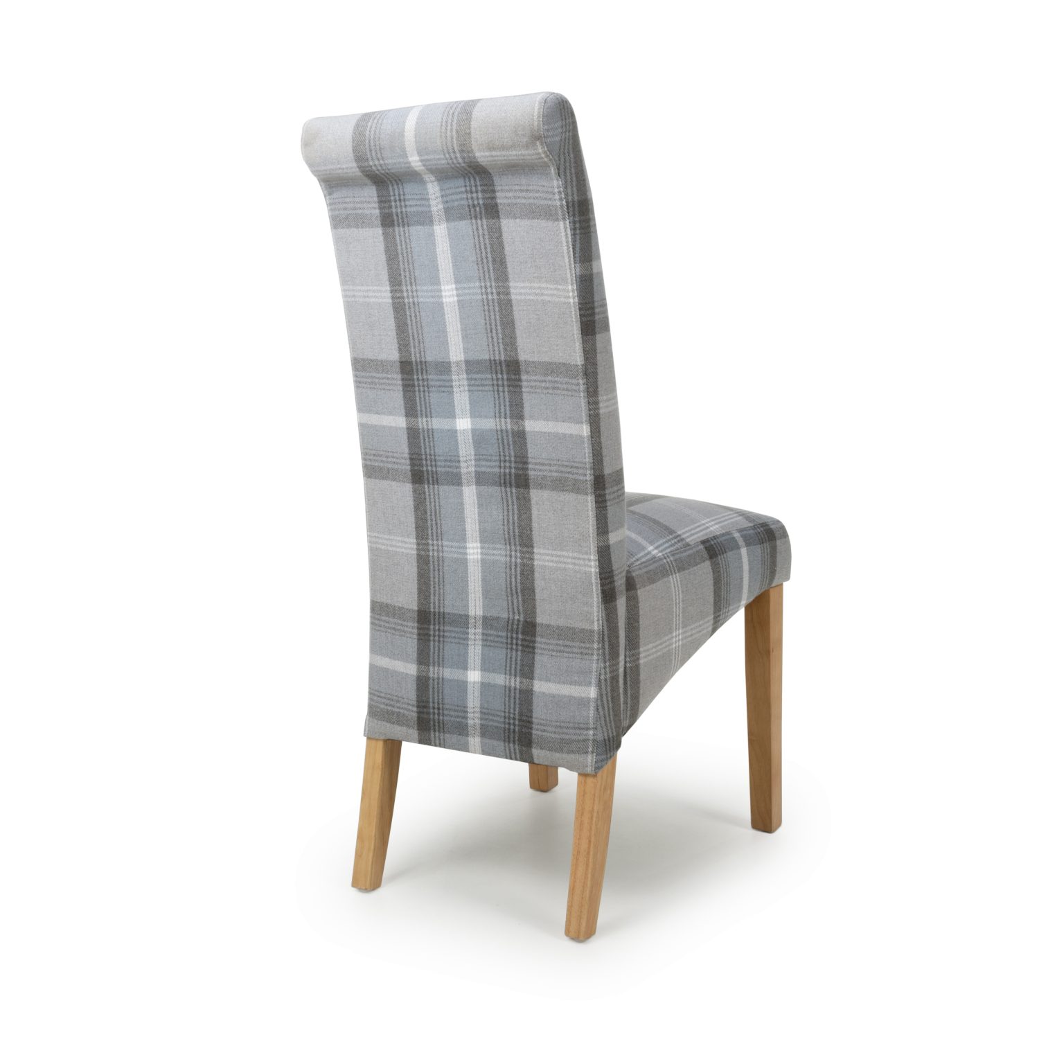 Karta Scroll Back Flax Effect Grey Weave Dining Chair