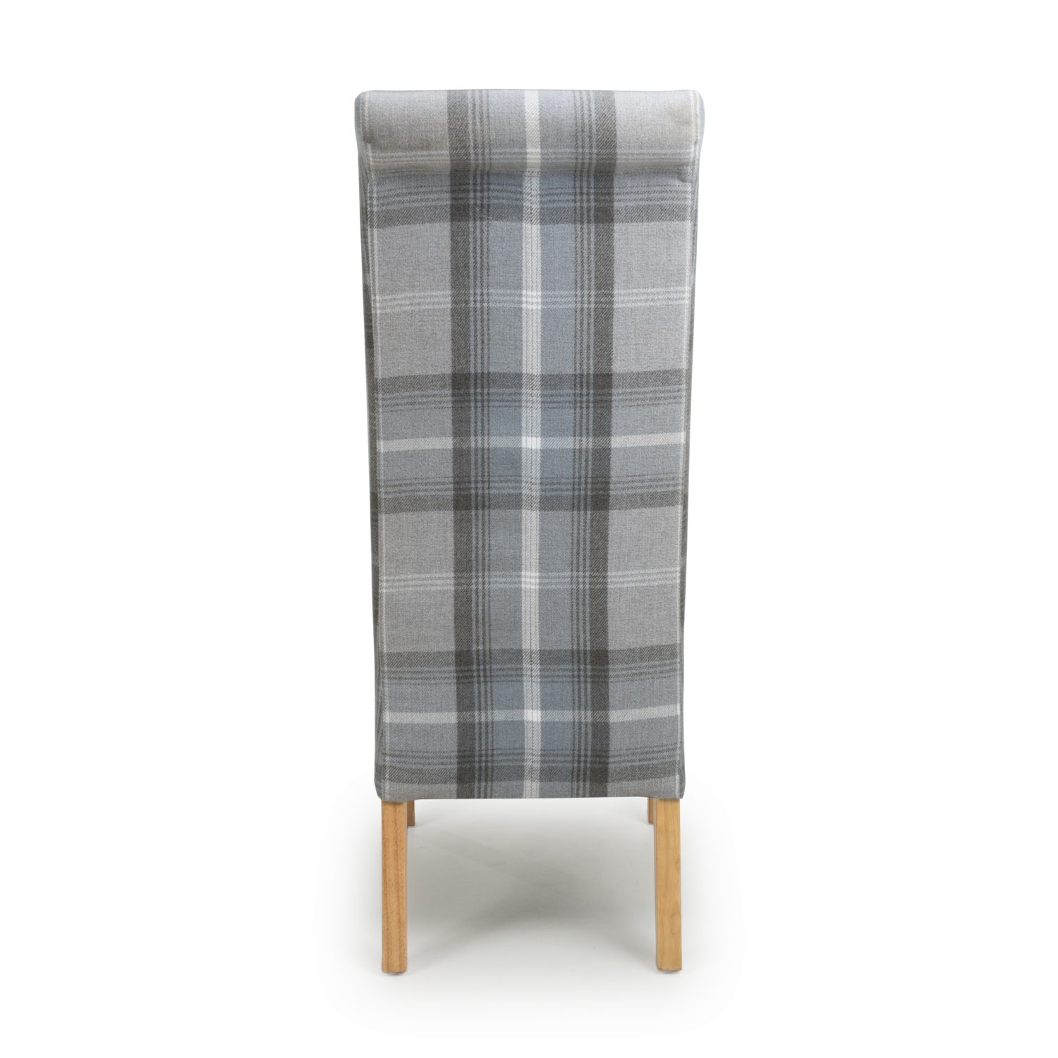 Karta Scroll Back Flax Effect Grey Weave Dining Chair