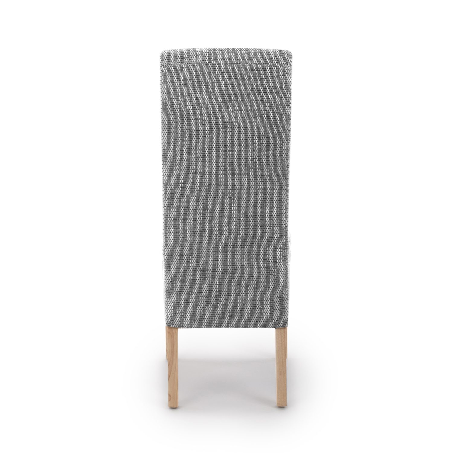 Baxter Wave Back Linen Effect Silver Grey Dining Chair