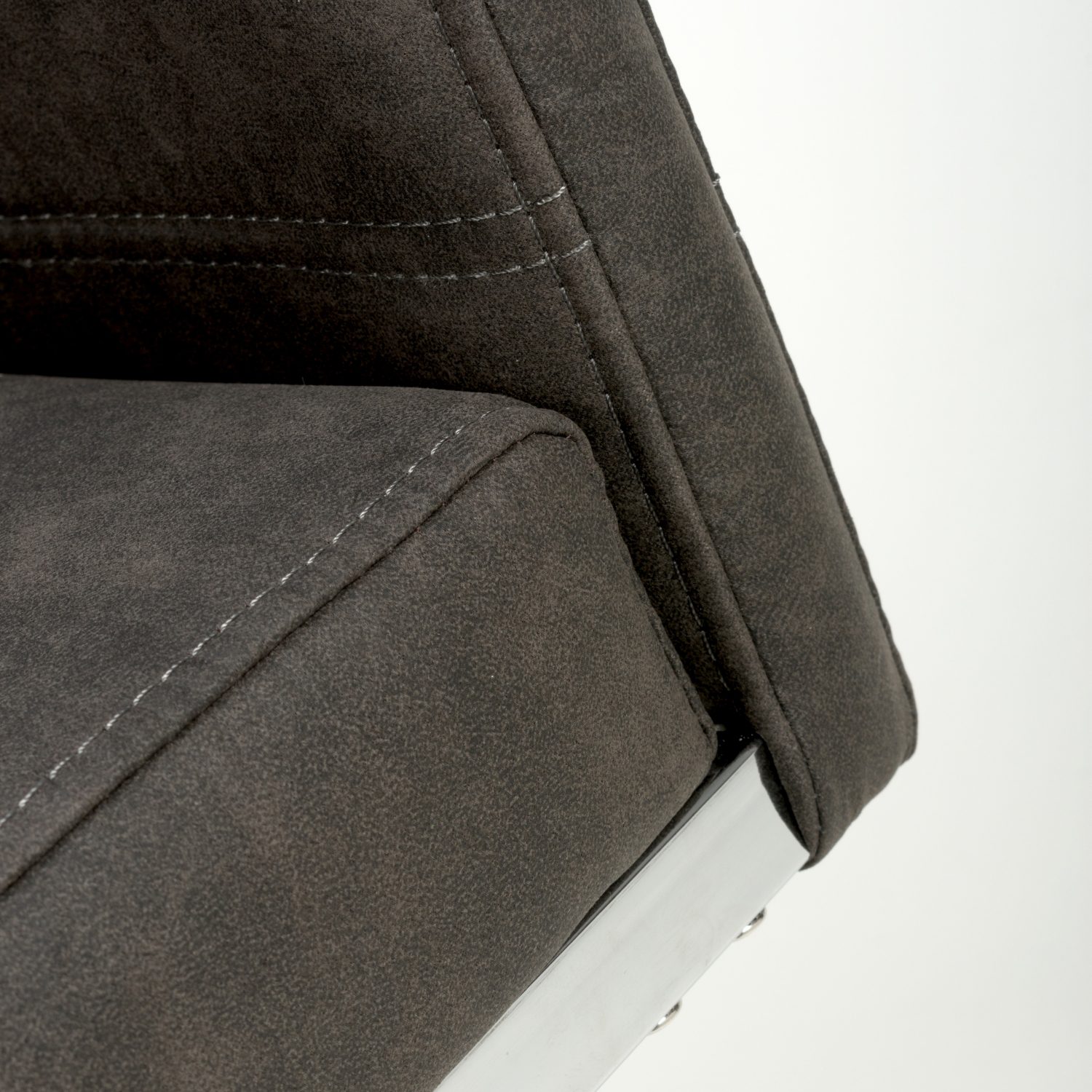 Callisto Suede Effect Dark Grey Dining Chair