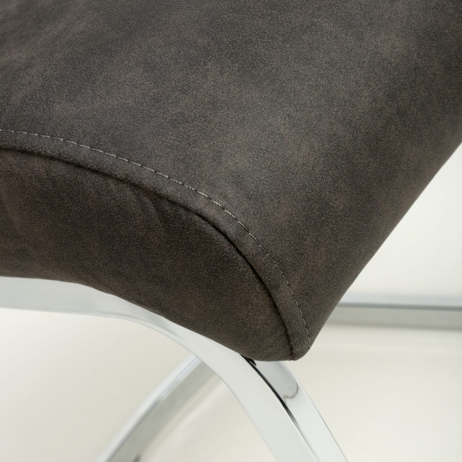 Callisto Suede Effect Dark Grey Dining Chair