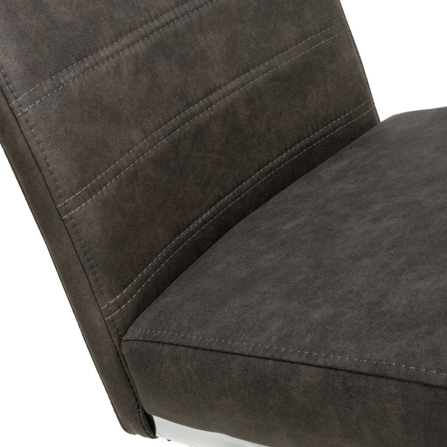 Callisto Suede Effect Dark Grey Dining Chair