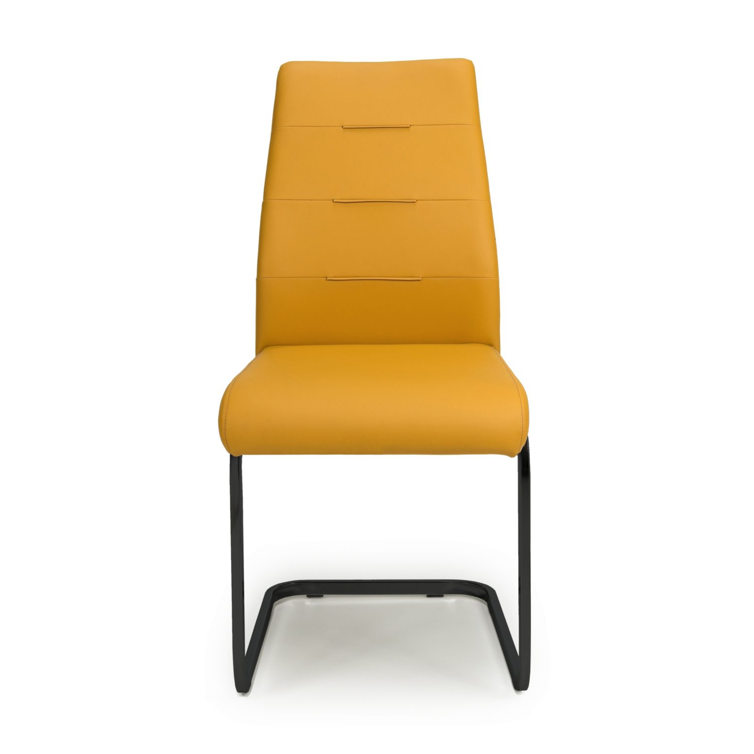 Cordoba Leather Effect Yellow Dining Chair