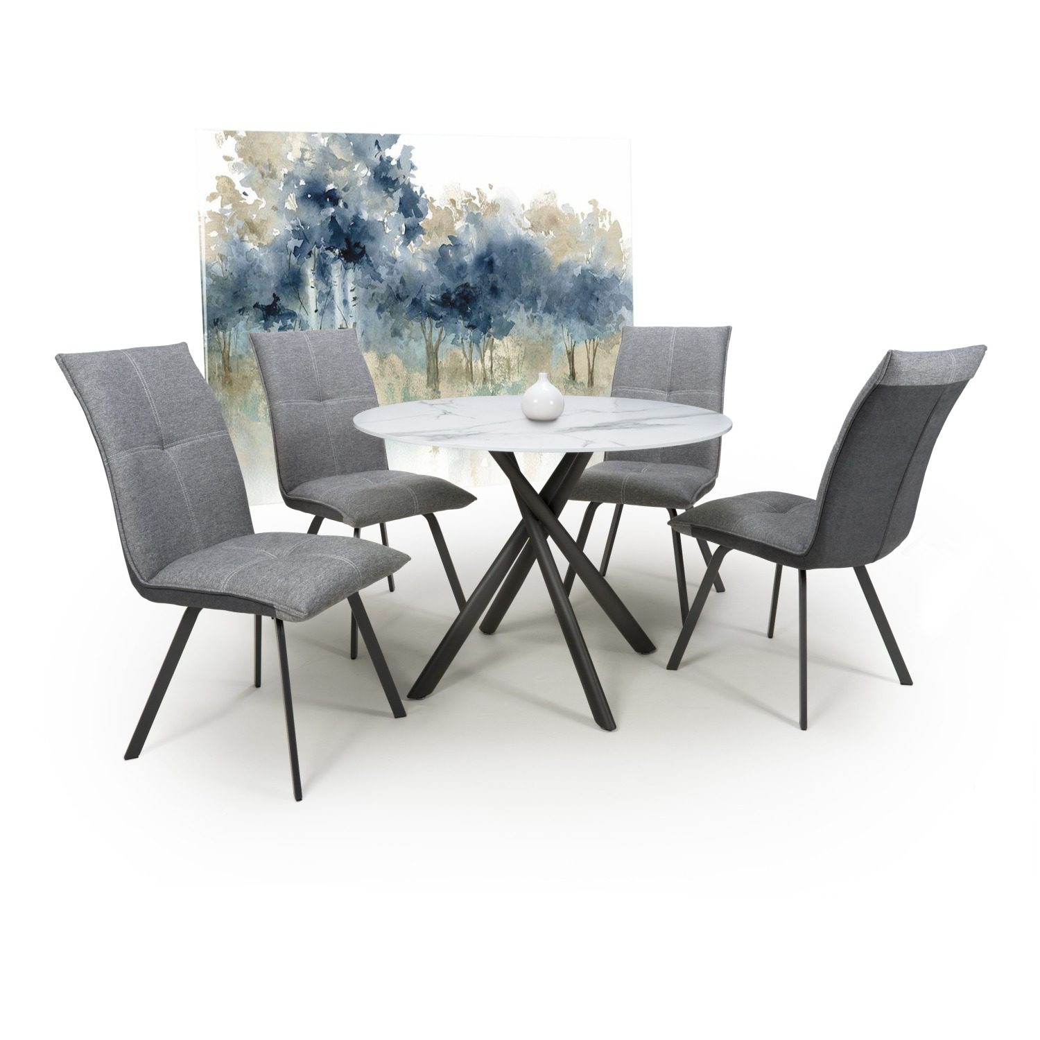 Avesta White Round Dining Table