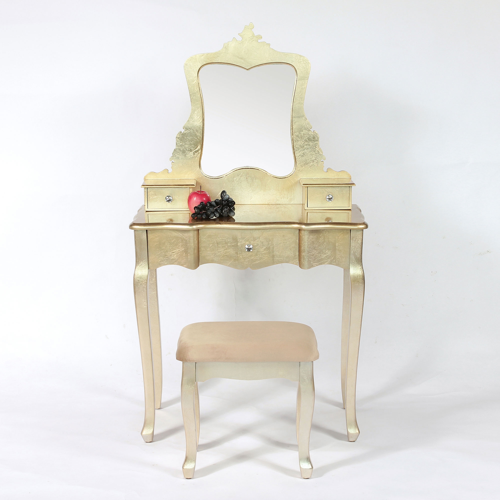 The Alchemist Dressing Table Set – Gold Gilt Leaf