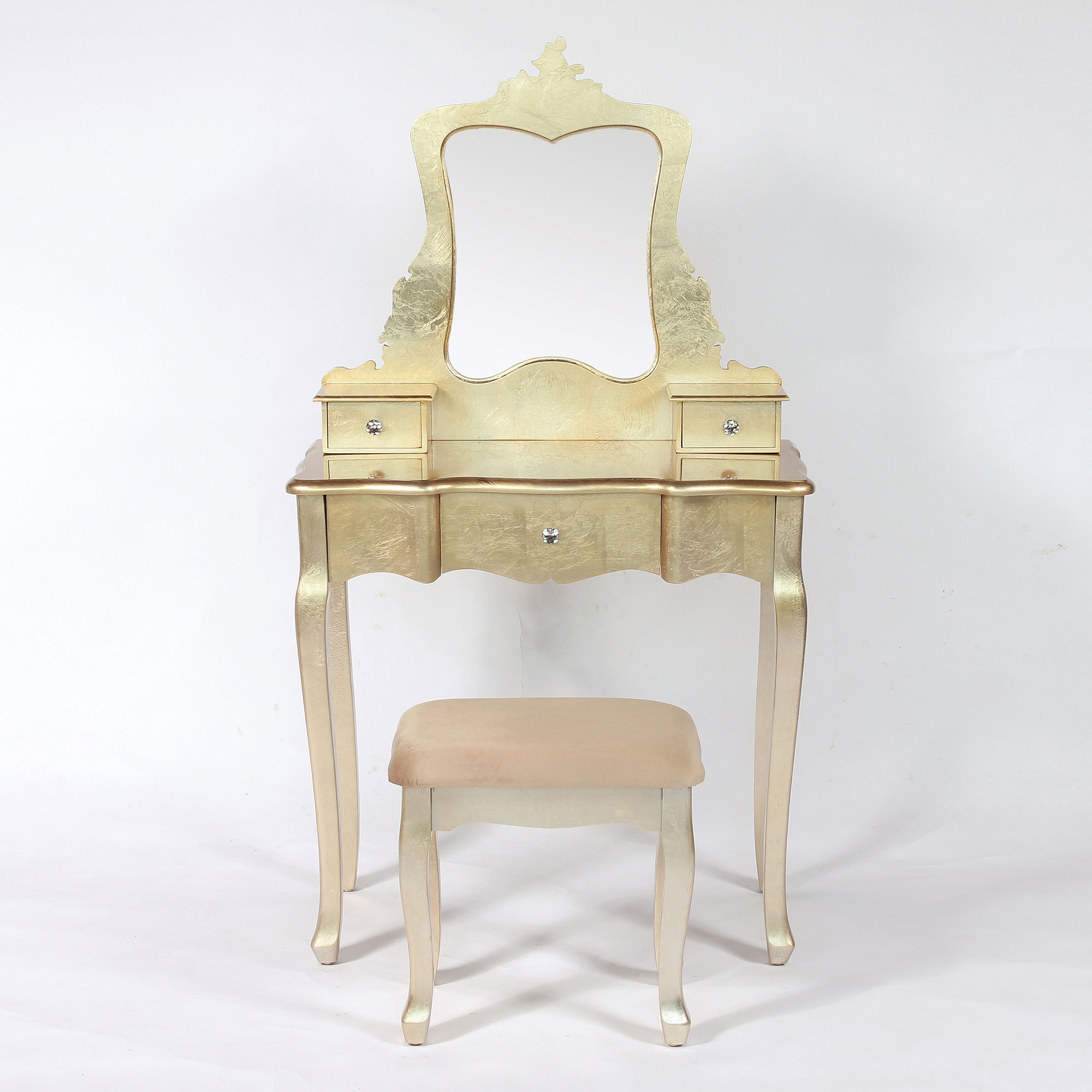 The Alchemist Dressing Table Set – Gold Gilt Leaf