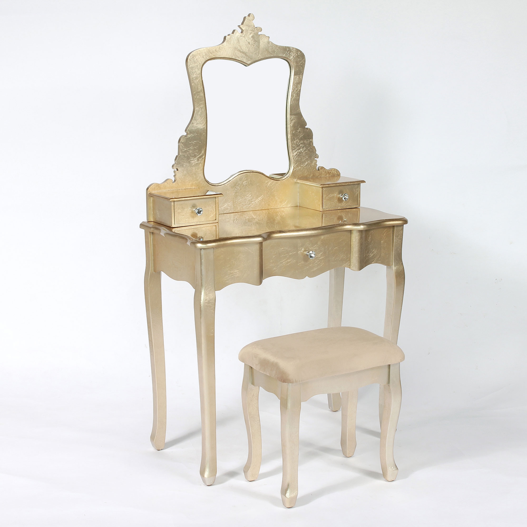 The Alchemist Dressing Table Set – Gold Gilt Leaf