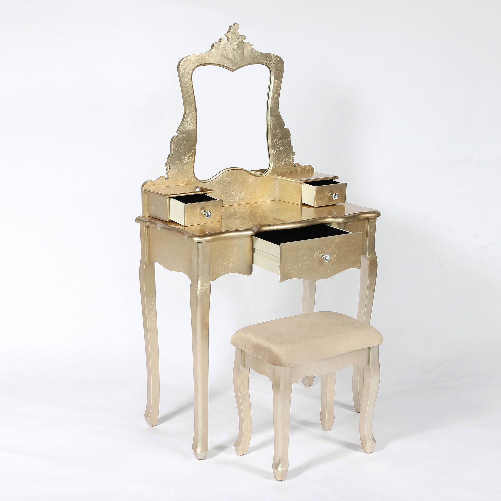 The Alchemist Dressing Table Set – Gold Gilt Leaf