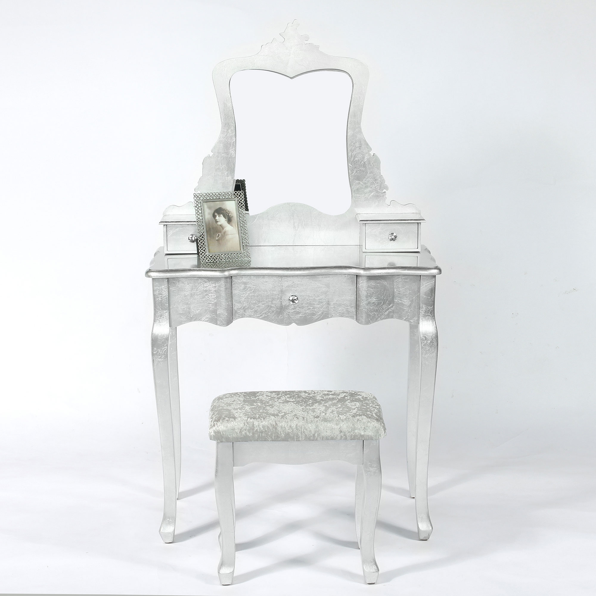 The Alchemist Dressing Table Set – Silver Gilt Leaf