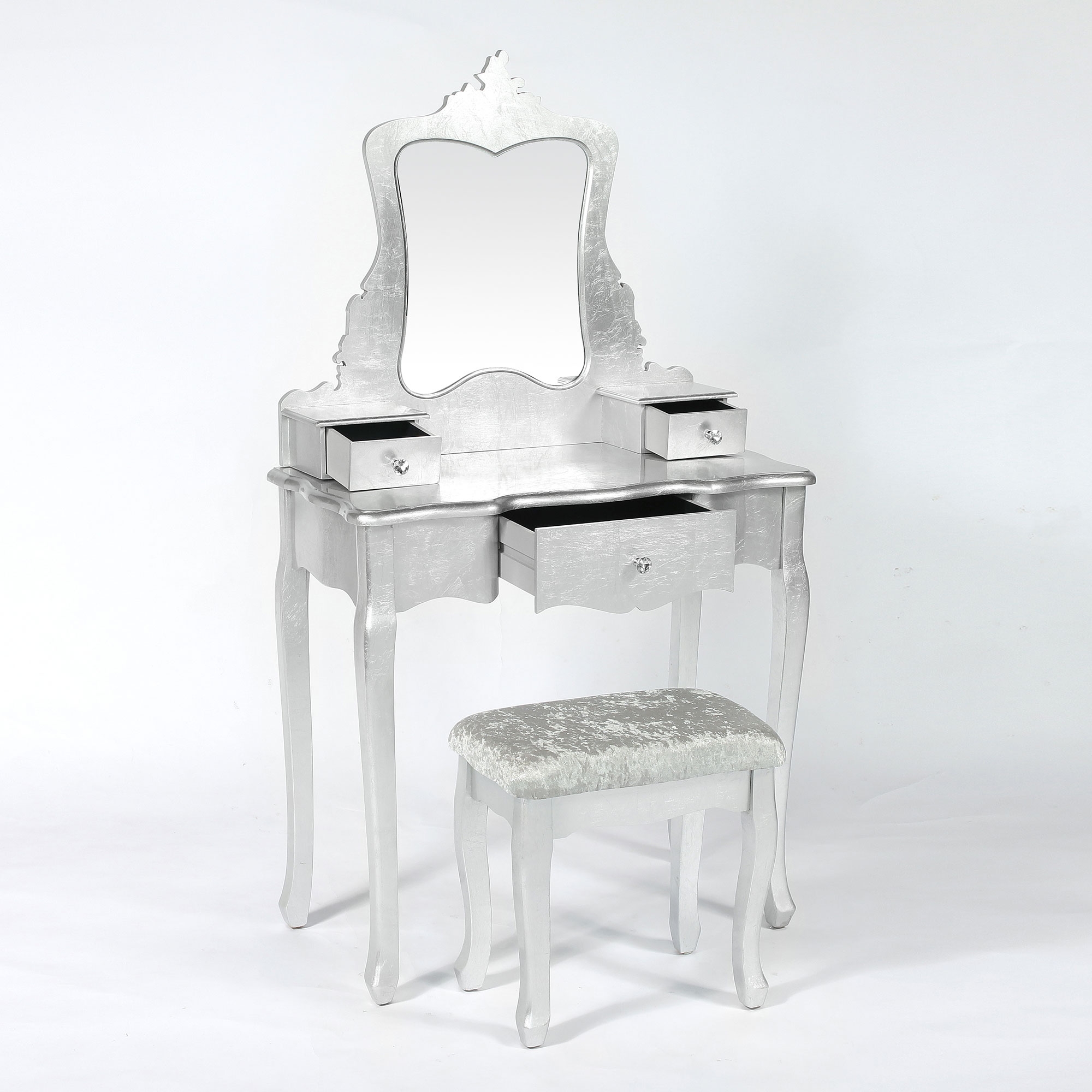 The Alchemist Dressing Table Set – Silver Gilt Leaf