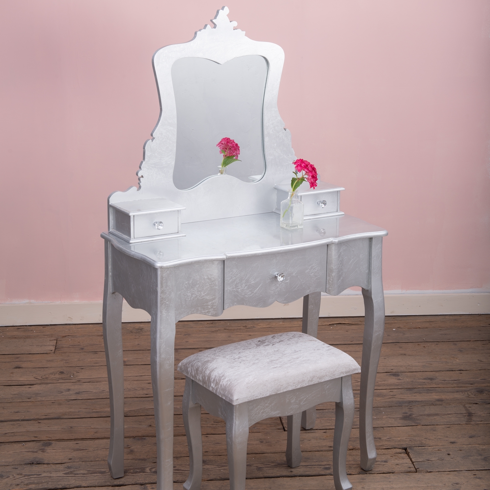 The Alchemist Dressing Table Set – Silver Gilt Leaf