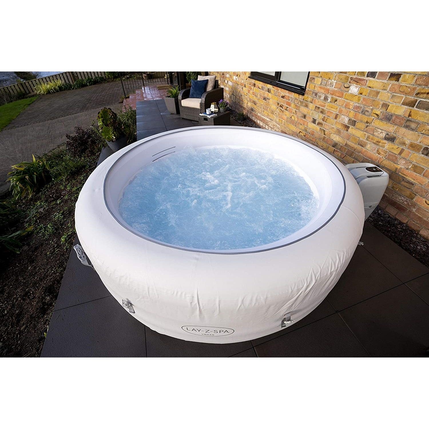 Lay-Z-Spa AirJet Vegas 6 Person Hot Tub in White