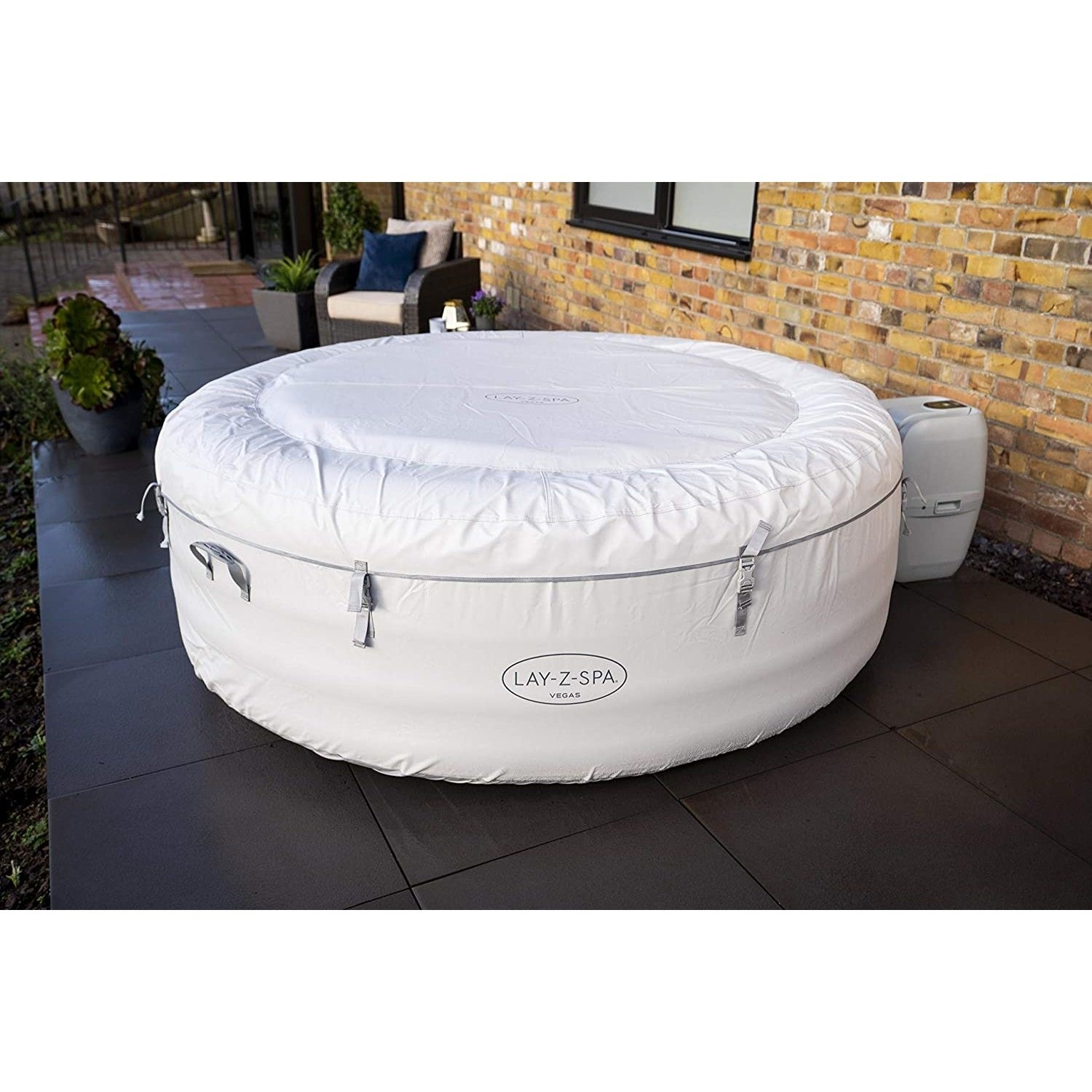 Lay-Z-Spa AirJet Vegas 6 Person Hot Tub in White