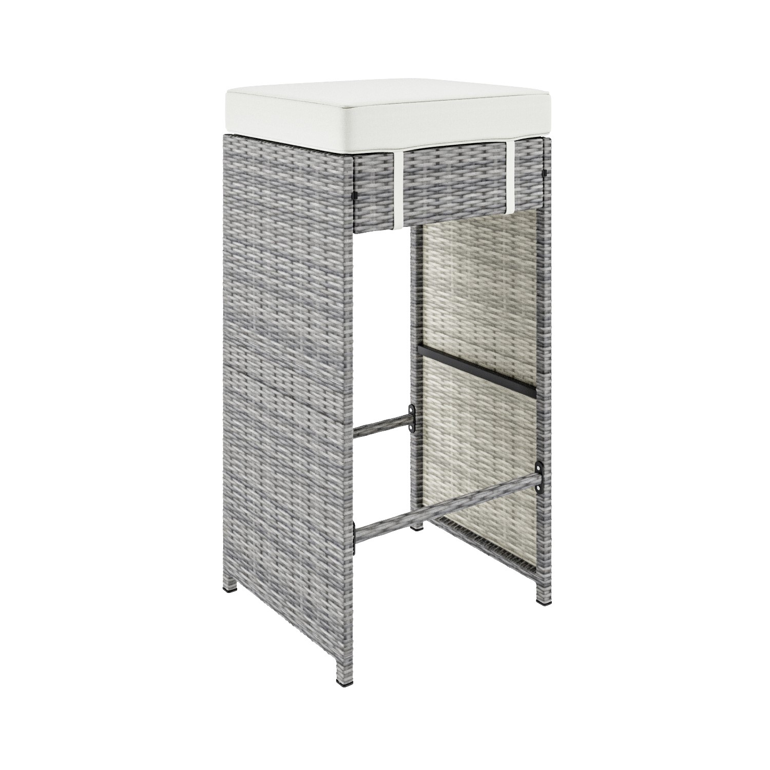Natural Rattan Garden Bar Cube Set with 6 Stools – Fortrose