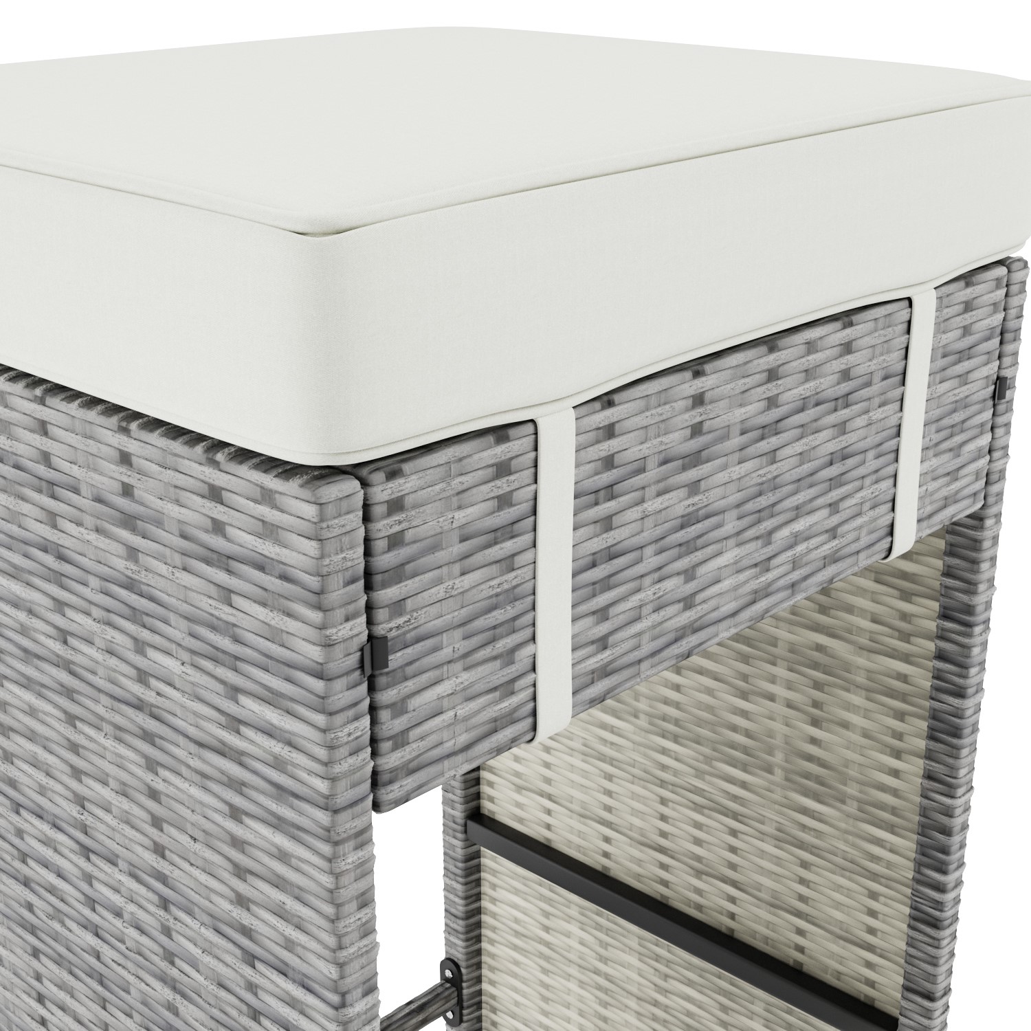 Natural Rattan Garden Bar Cube Set with 6 Stools – Fortrose