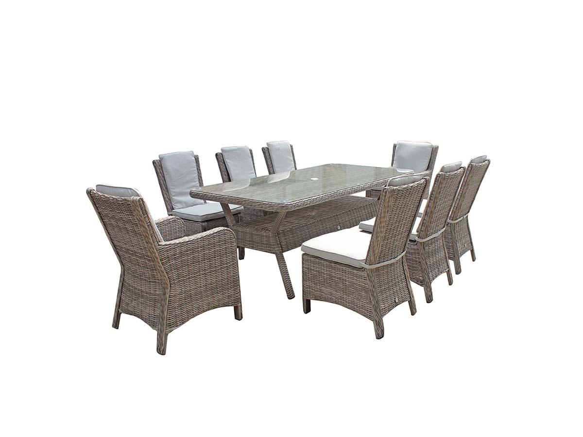 ALEXANDRA 8 Seat Rectangular Dining Set