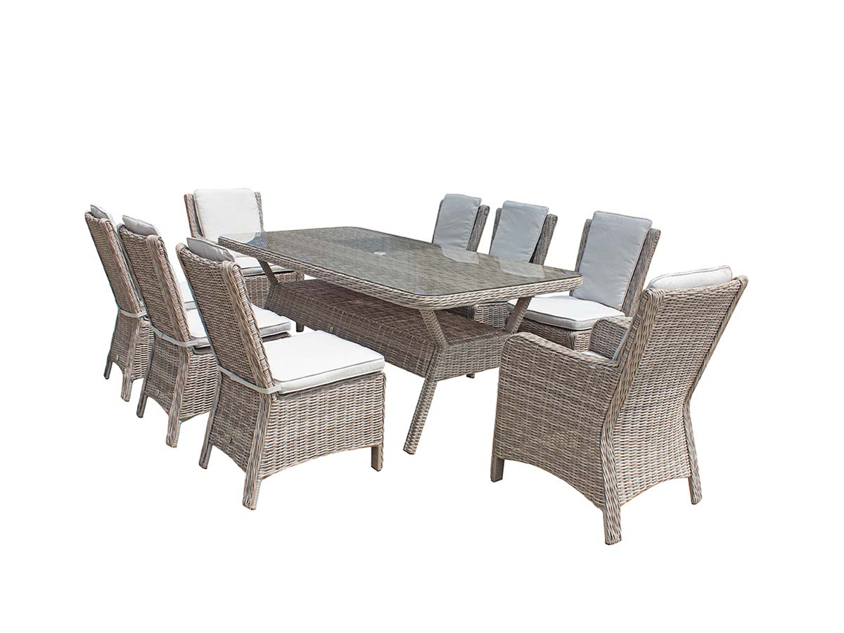 ALEXANDRA 8 Seat Rectangular Dining Set