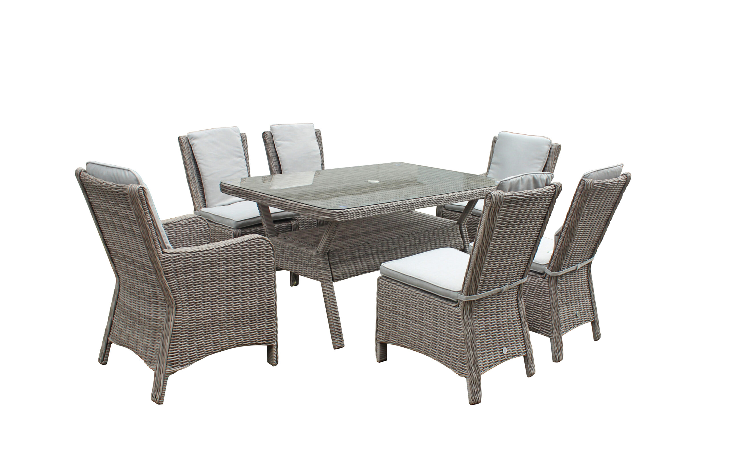ALEXANDRA 6 Seat Rectangular Dining Set