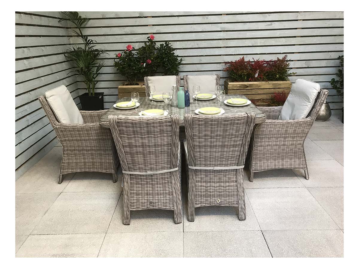 ALEXANDRA 6 Seat Rectangular Dining Set