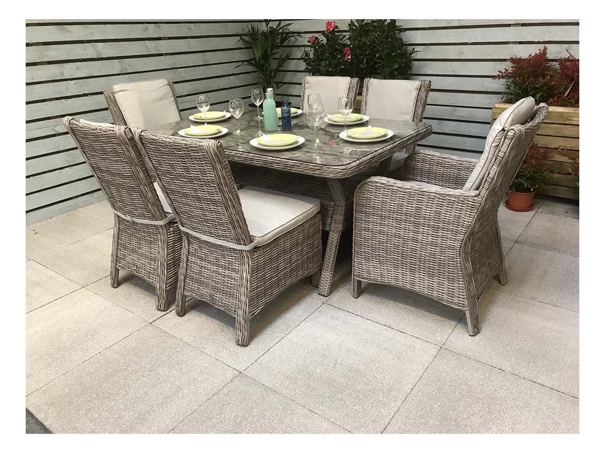 ALEXANDRA 6 Seat Rectangular Dining Set