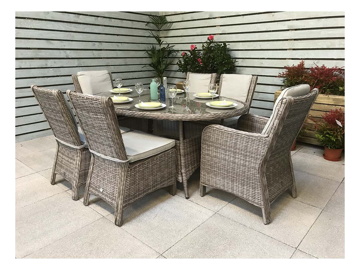 ALEXANDRA 6 Seater Oval Dining Set
