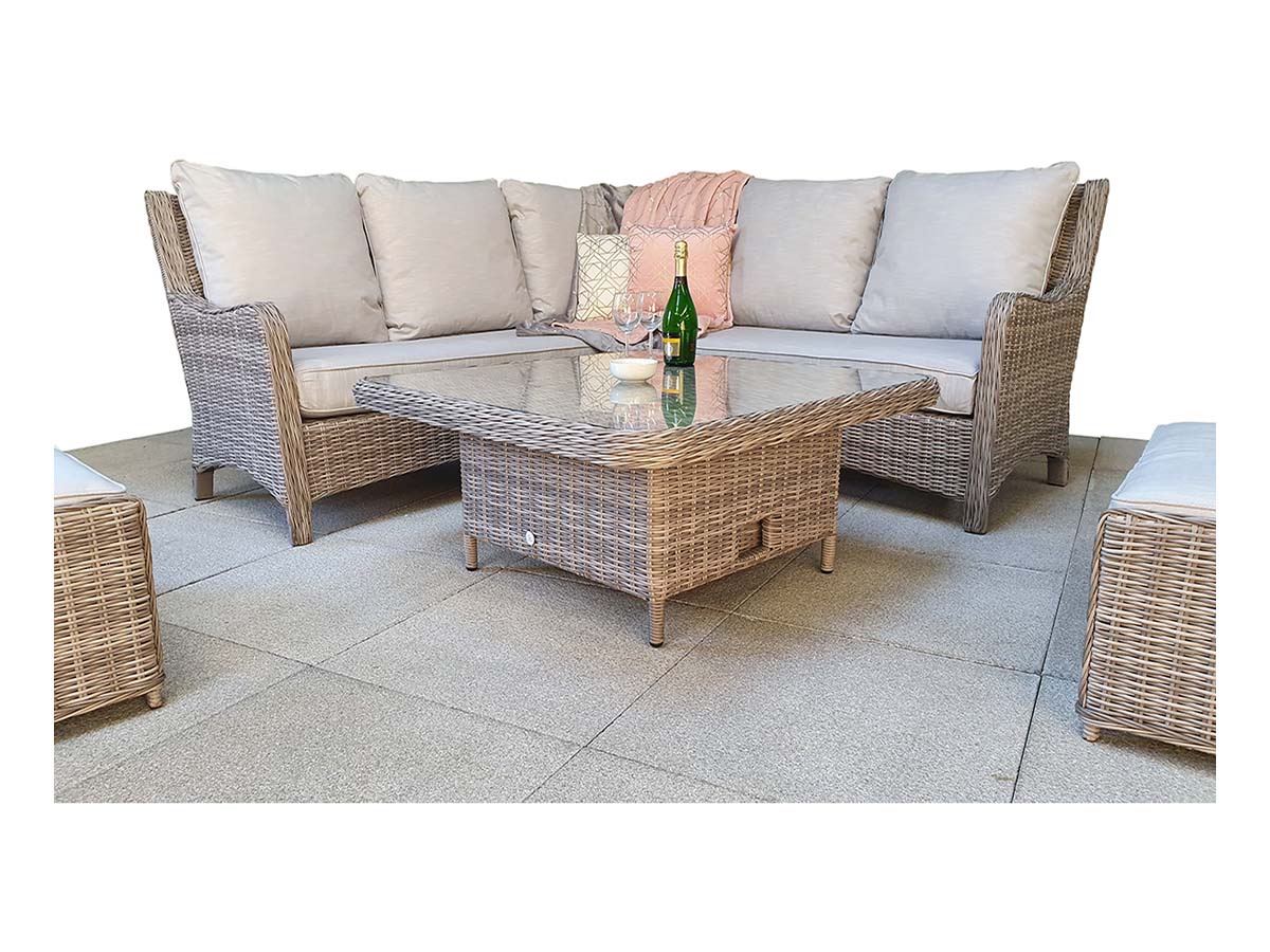 Alexandra corner dining sofa with lift dining table