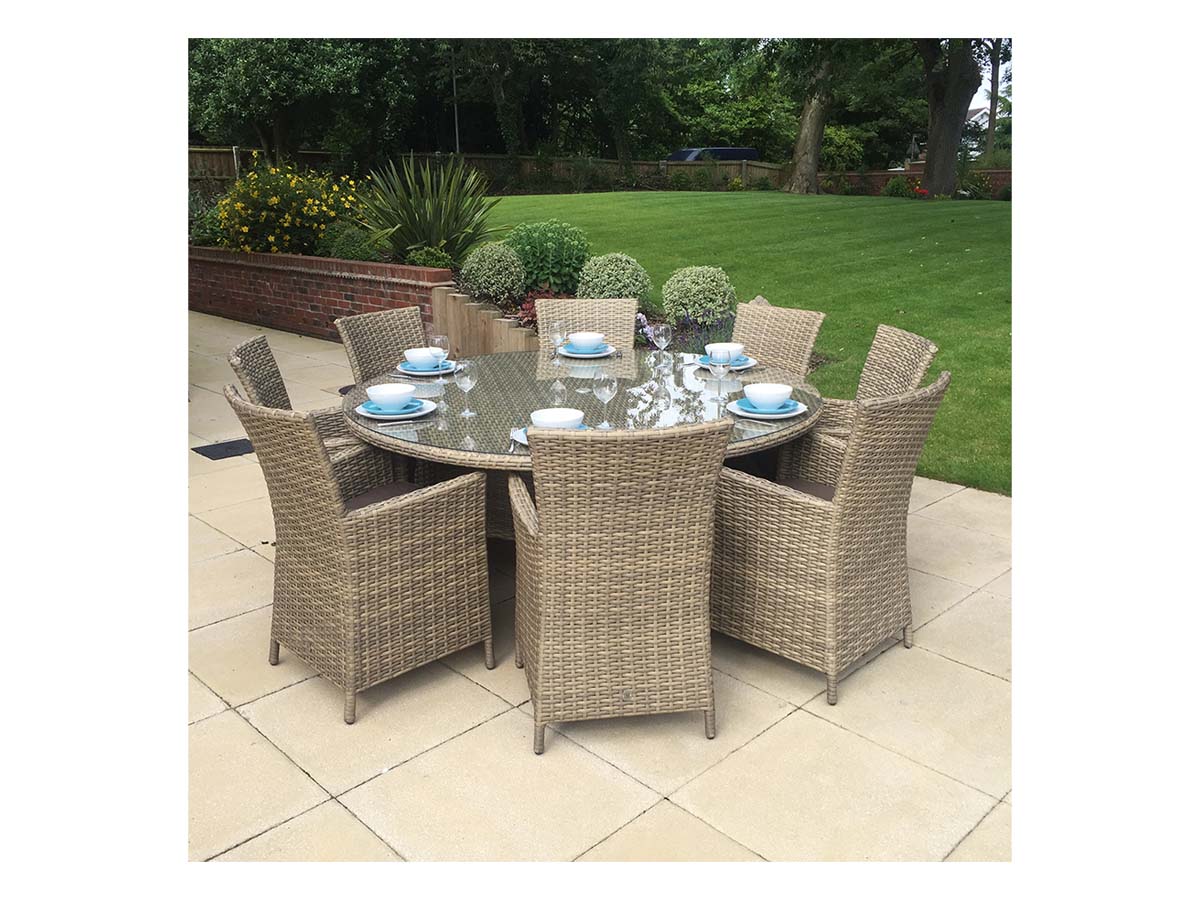 1 TABLE + 8 HIGH BACK DINING CHAIR