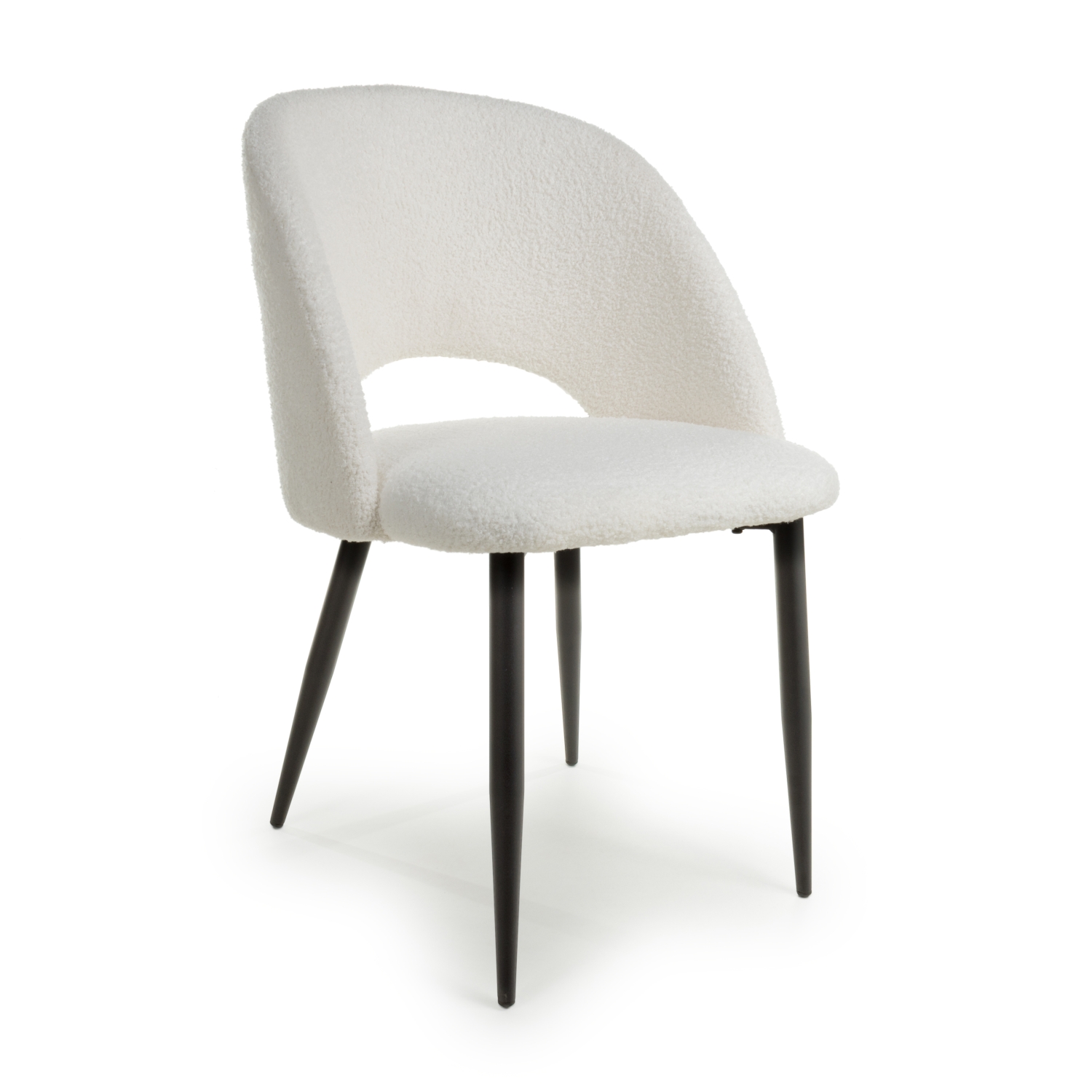 Atlanta Boucle White Dining Chair