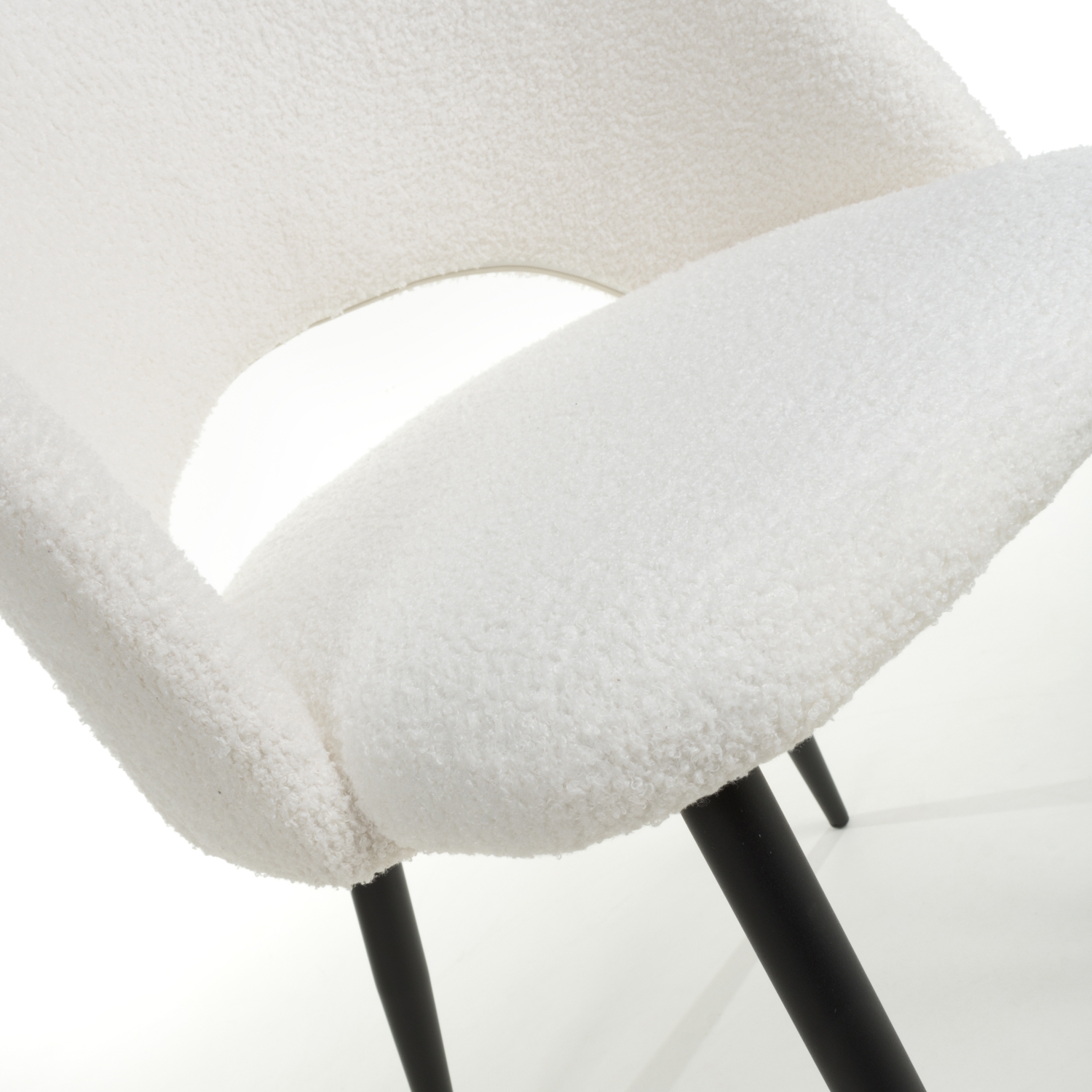 Atlanta Boucle White Dining Chair