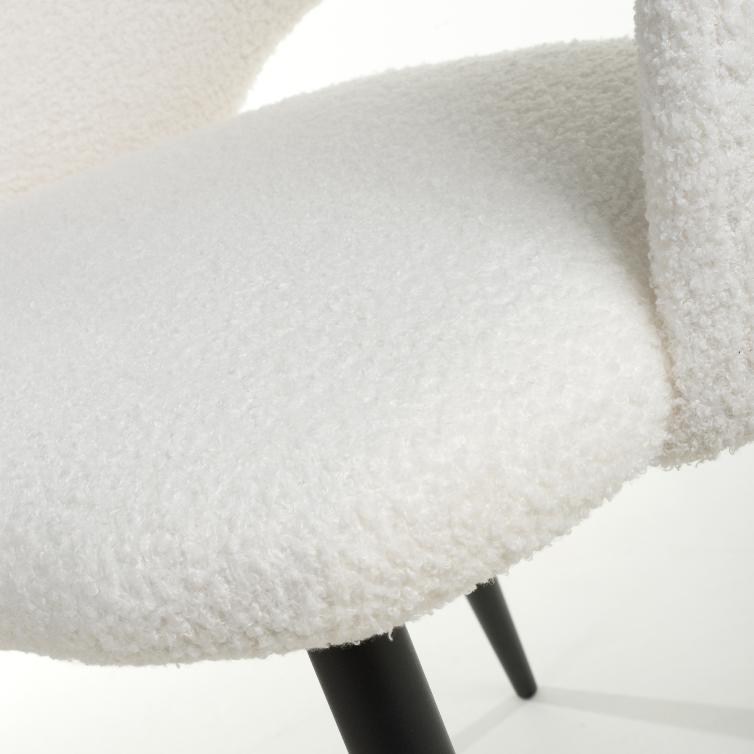 Atlanta Boucle White Dining Chair