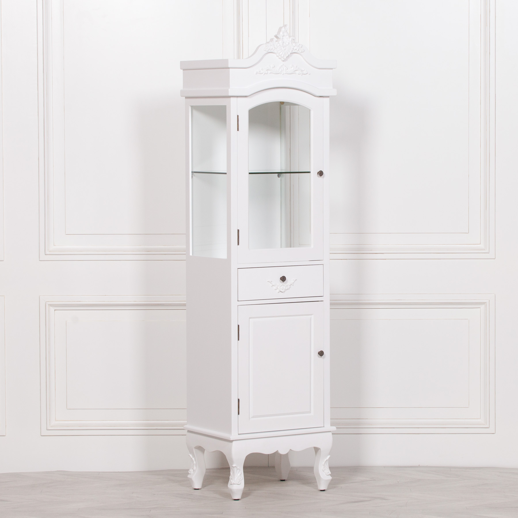 French White Display Cabinet