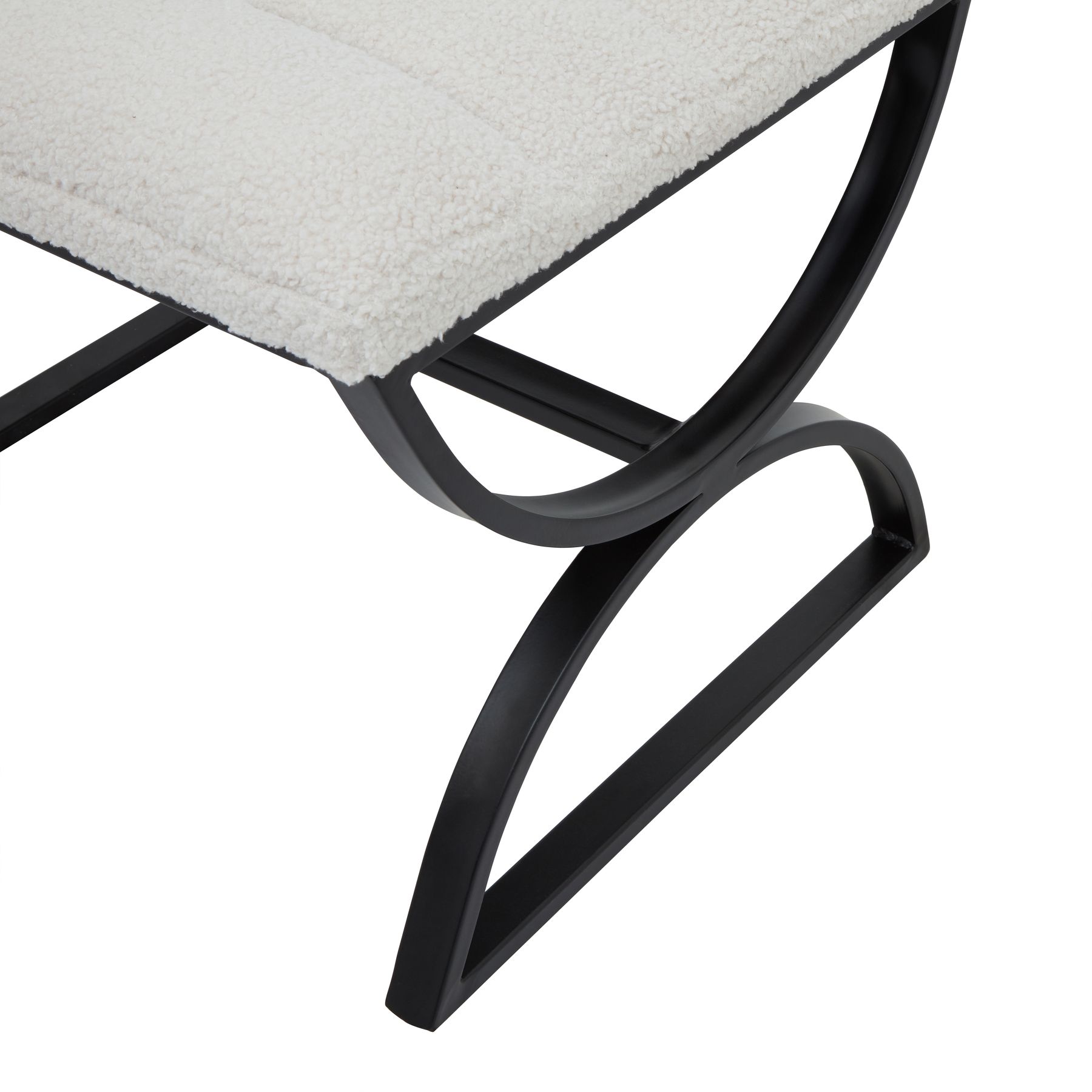 BouclÃ© Ribbed Footstool