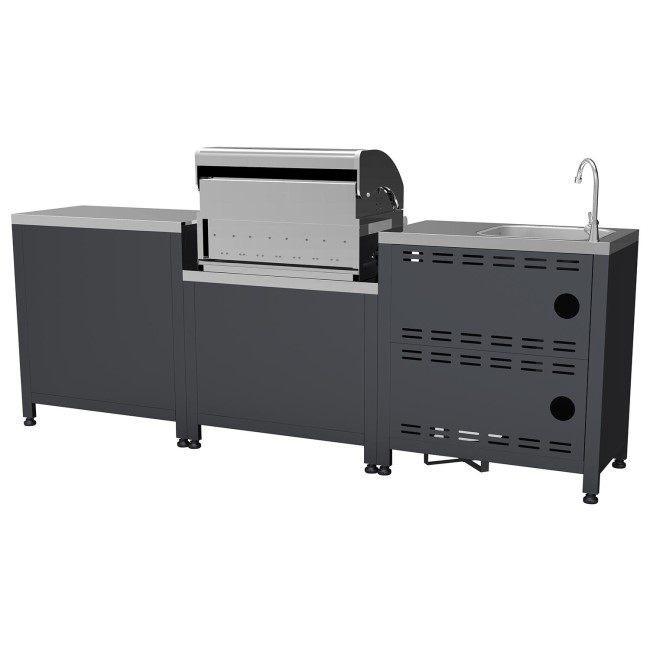 Texas All Star Outdoor Kitchen Modular – 4 Burner Gas BBQ Grill – Stainless Steel